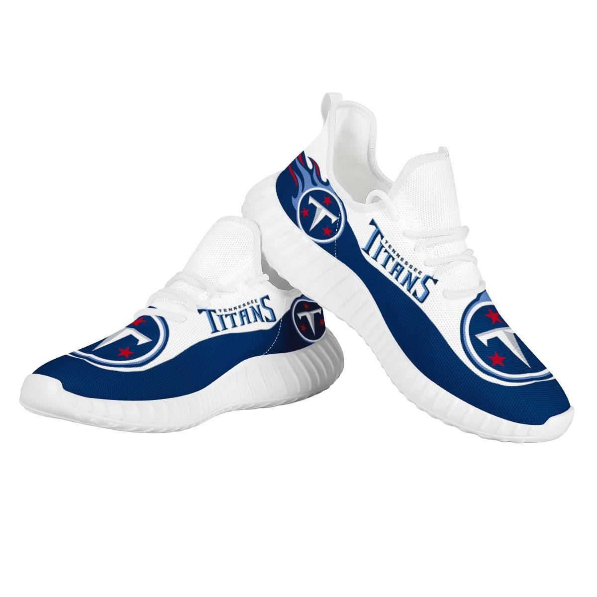 Women's Tennessee Titans Mesh Knit Sneakers/Shoes 004
